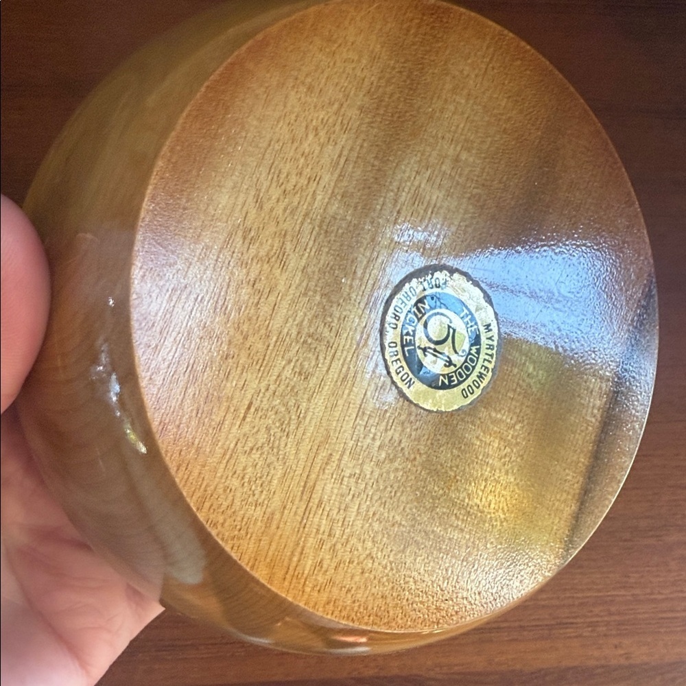 Myrtle Wood Trinket Box the Wooden Nickel Oregon - Picture 6 of 7